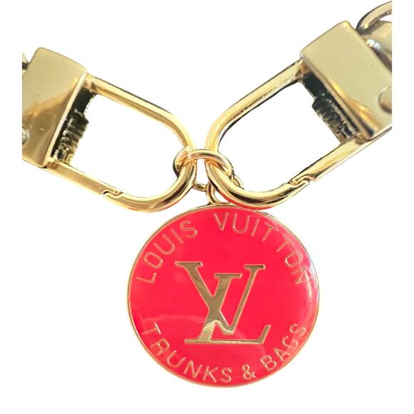 Louis Vuitton Red & Gold Luggage Charm Necklace (LVXX035) - Picture 2 of 3